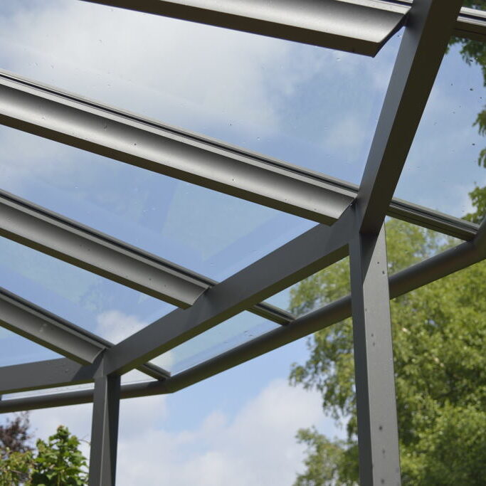 Terrassenüberdachung mit Glas