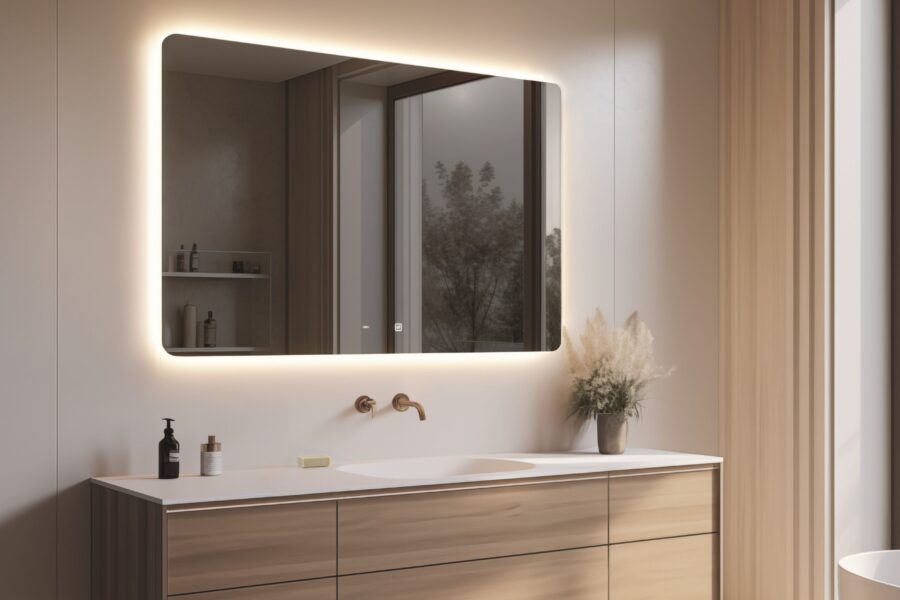 Abgerundeter LED-Spiegel